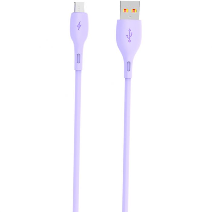 Кабель SkyDolphin S22V Soft Silicone USB - micro USB (M/M), 1 м, Violet (USB-000606)