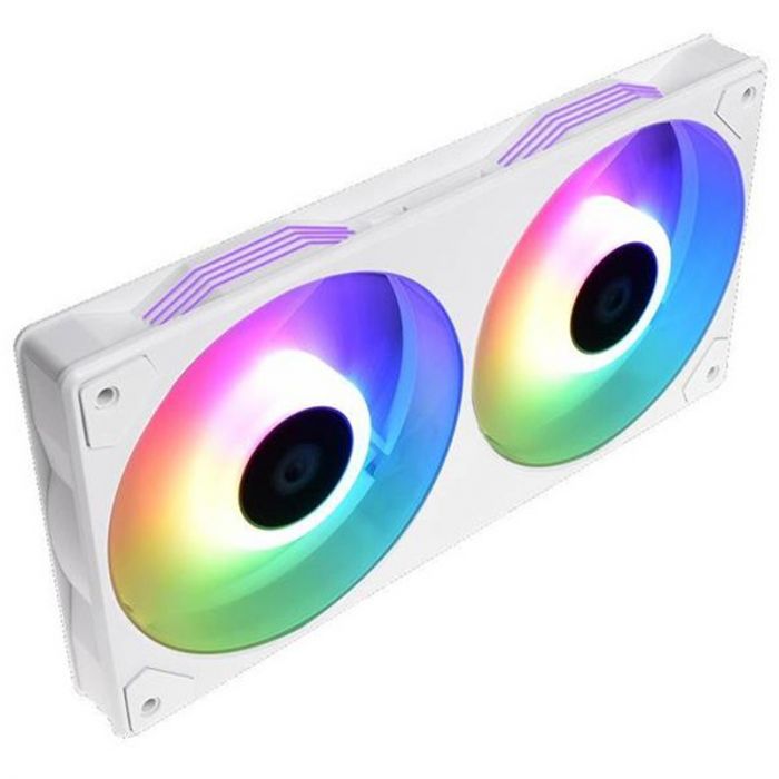 Вентилятор ID-Cooling Icefan 240 ARGB Snow, 245x125x27мм, 3-pin, 4-pin PWM, білий