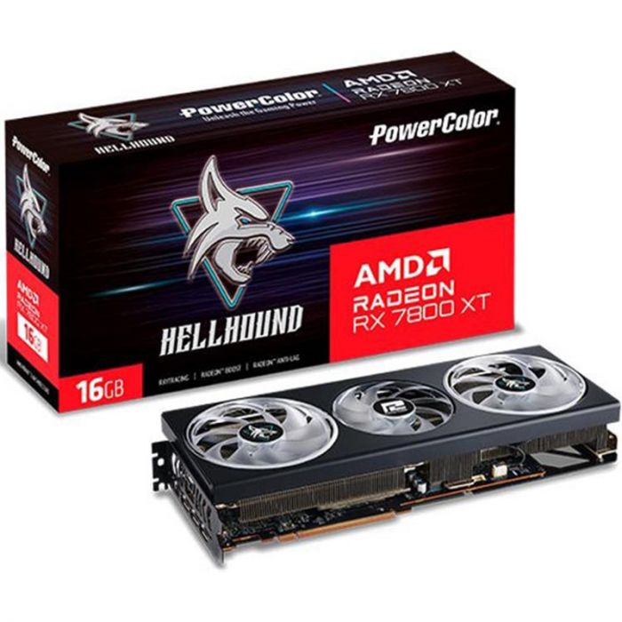 Відеокарта AMD Radeon RX 7800 XT 16GB GDDR6 Hellhound PowerColor (RX 7800 XT 16G-L/OC)