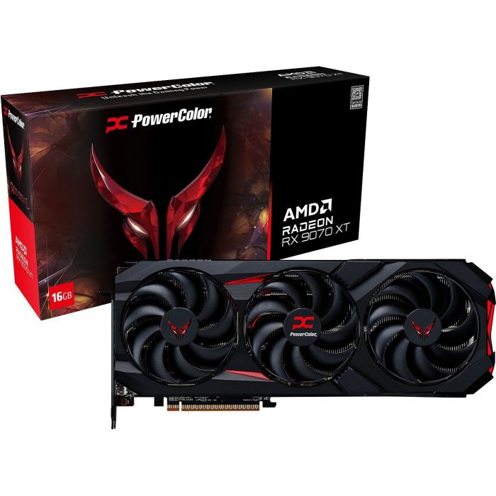 Відеокарта AMD Radeon RX 9070 XT 16GB GDDR6 Red Devil PowerColor (RX9070XT 16G-E/OC)