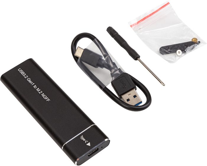 Зовнішня кишеня PowerPlant для SSD M.2 SATA USB3.2 (HC380305)