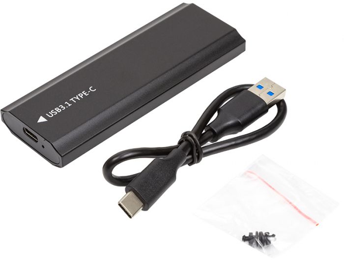 Зовнішня кишеня PowerPlant для SSD Premium M.2 PCIe NGFF/NVMe USB3.1 (HC380459)