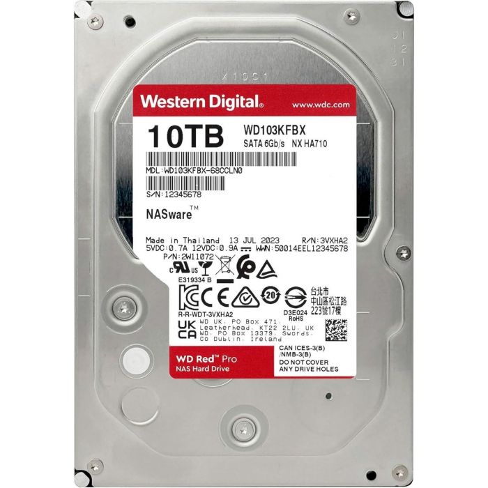 Накопичувач HDD SATA 10.0TB WD Red Pro NAS 7200rpm 512MB (WD103KFBX)