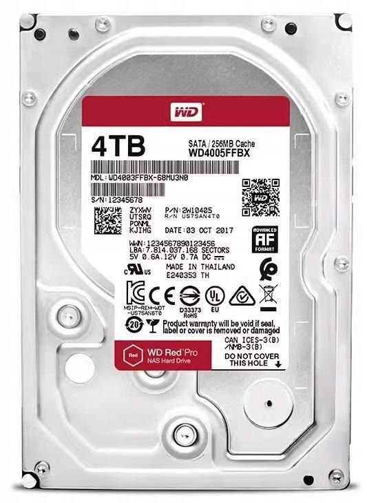 Накопичувач HDD SATA 4.0TB WD Red Pro NAS 7200rpm 256MB (WD4005FFBX)