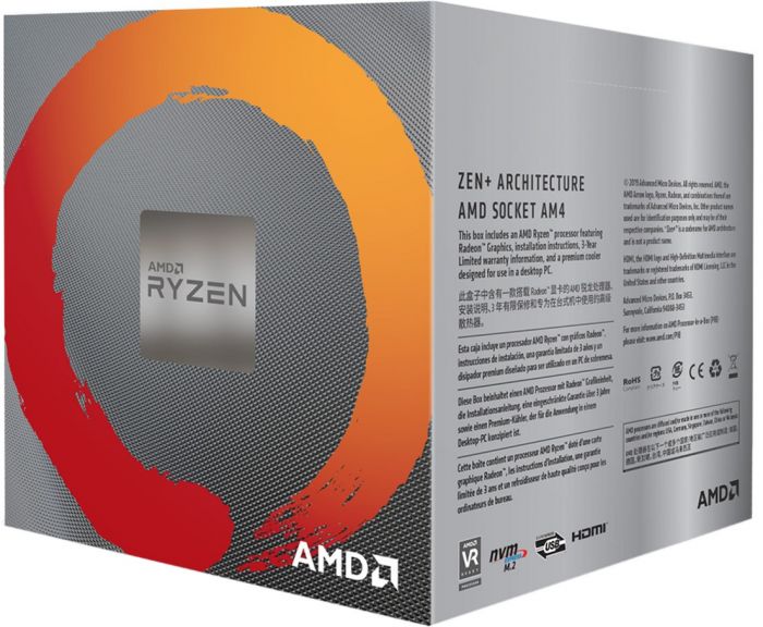 Процесор AMD Ryzen 5 3400G (3.7GHz 4MB 65W AM4) Box (YD3400C5FHBOX)