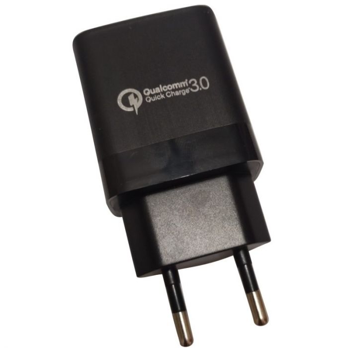 Зарядний пристрій Atcom CX-18 (1USB, 3А) QC3.0 Black (20303)