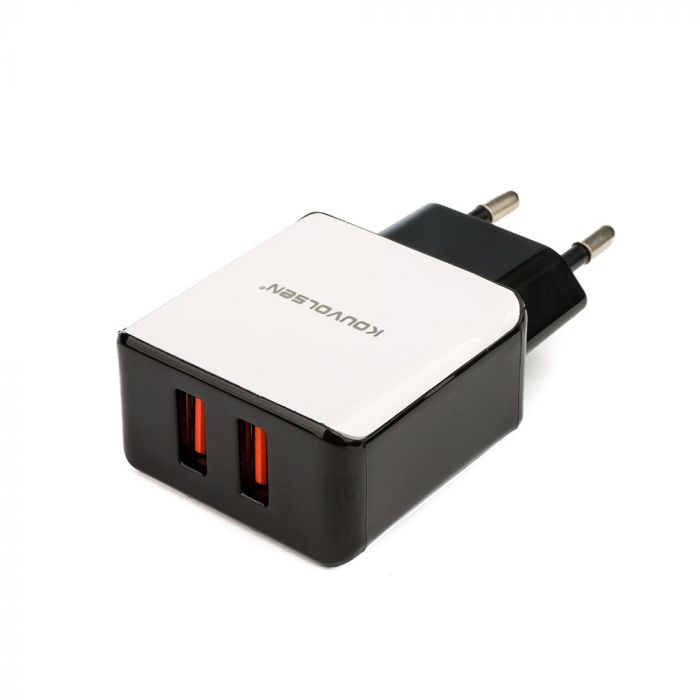 Зарядний пристрій Atcom DT-T01 (2USB, 2.4А) White (20101)