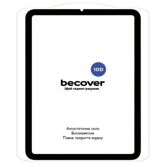 Захисне скло BeCover 10D для Apple iPad Mini 7 2024 Black (712272)