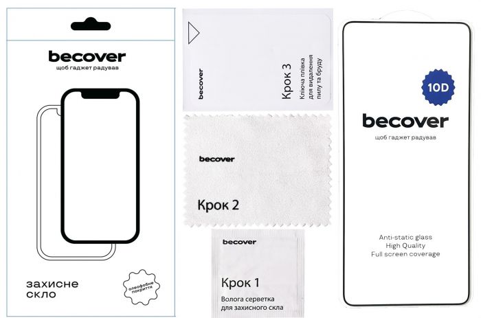 Захисне скло BeCover для Oppo Reno12 F 5G Black 10D (712739)