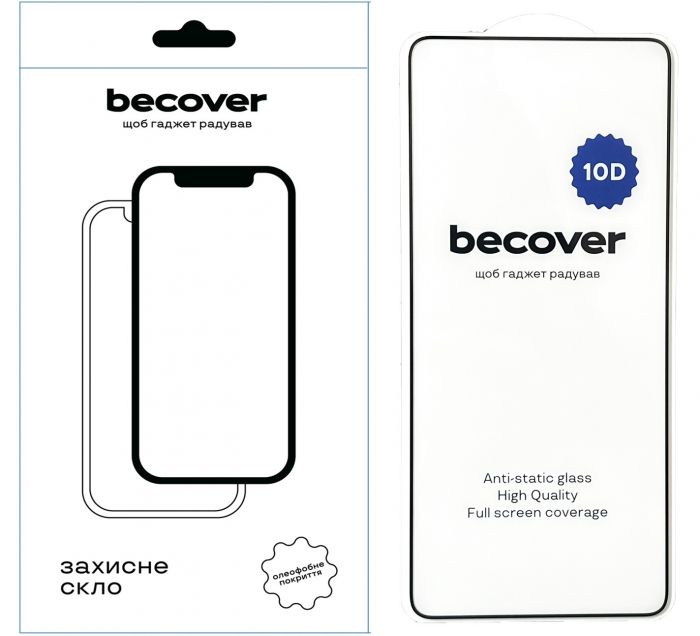Захисне скло BeCover для ZTE Blade A35/A55 Black 10D (712730)