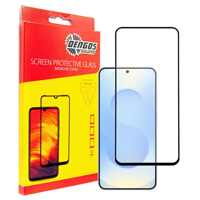 Захисне скло Dengos для Samsung Galaxy S25+ SM-S936 Black Full Glue (TGFG-390)